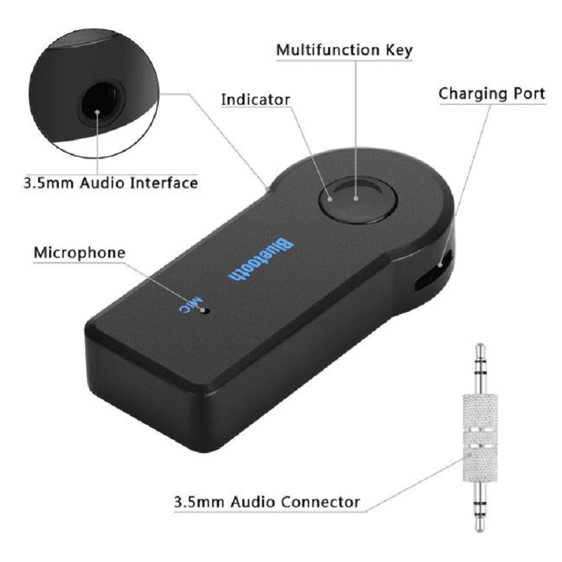  Car Bluetooth Aux Music Receiver Universal 3.5 mm Streaming Wireless