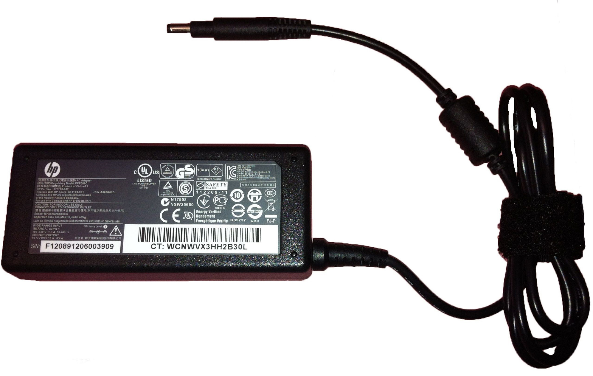 HP Sleekbook Laptop Charger 19.5V 3.33A