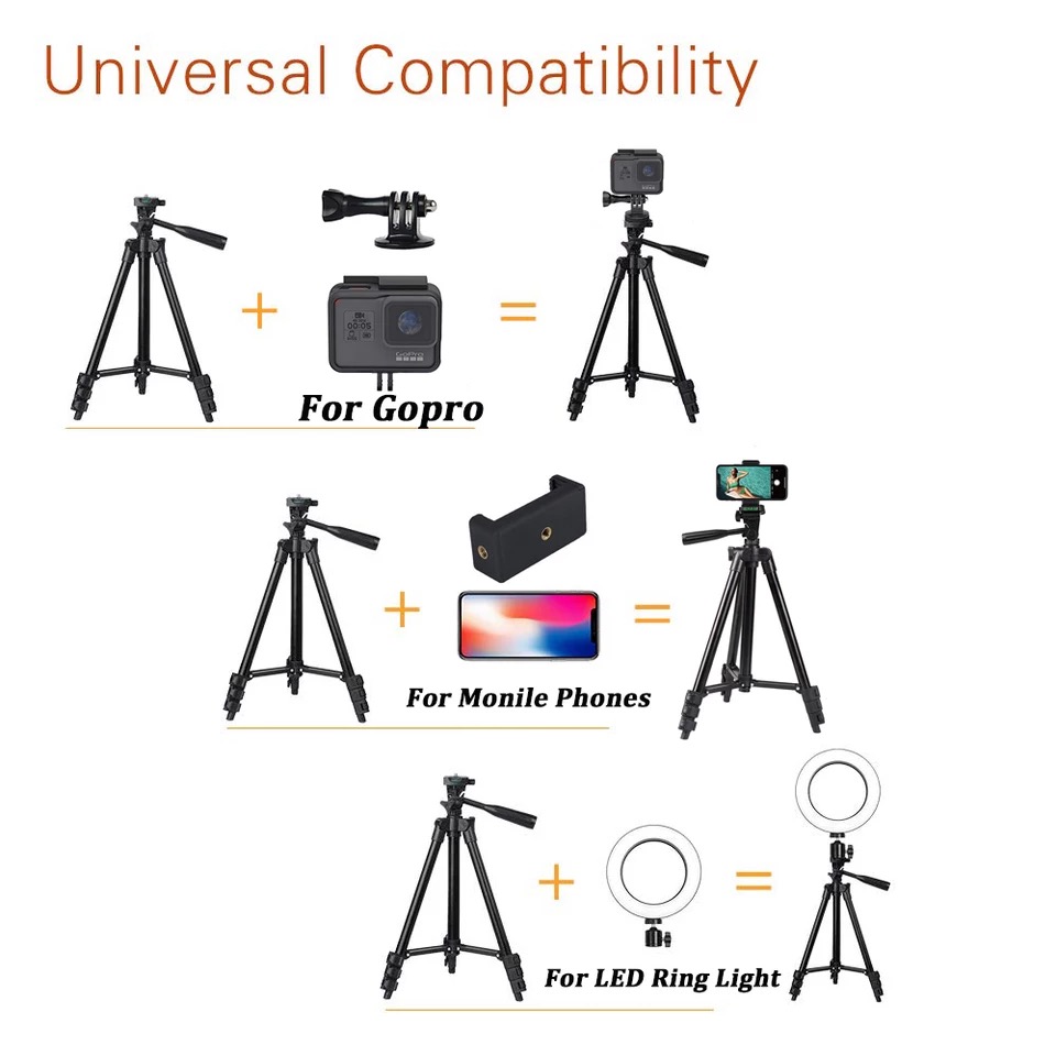 Tripod 3120 Professional Portable Travel Lightweight Camera Tripod 40 inch Portable Phone Stand Holder