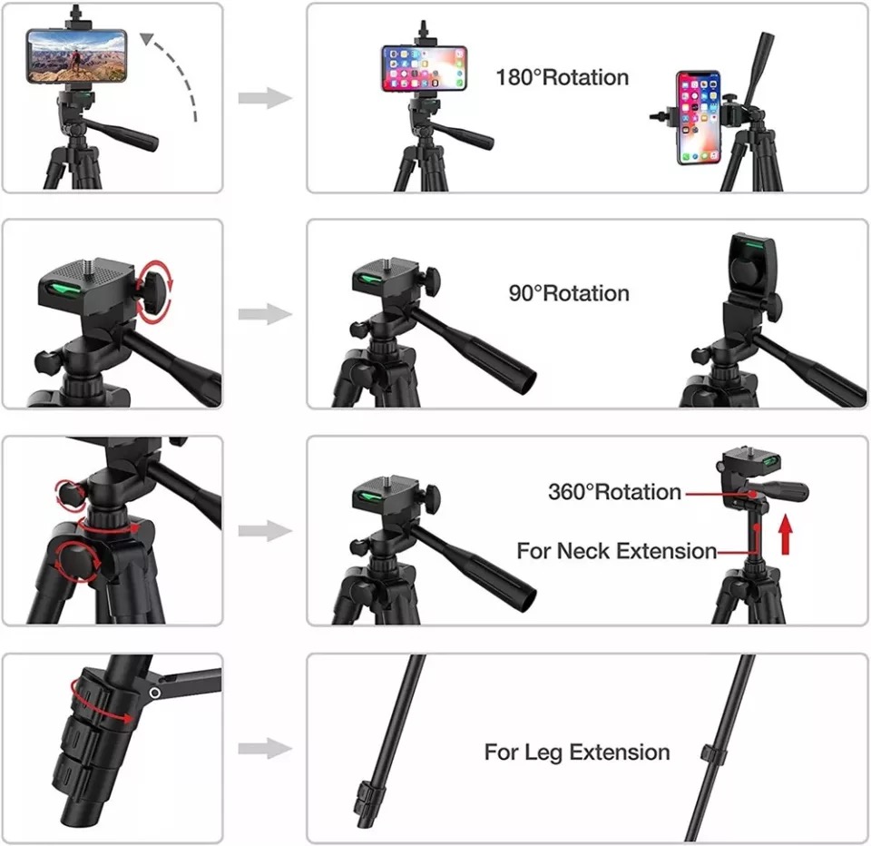 Tripod 3120 Professional Portable Travel Lightweight Camera Tripod 40 inch Portable Phone Stand Holder