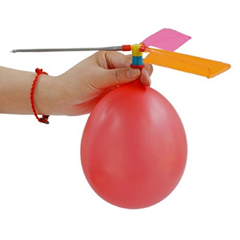 Pack of 3 Balloons Helicopter Flying With Whistle Children Outdoor Playing