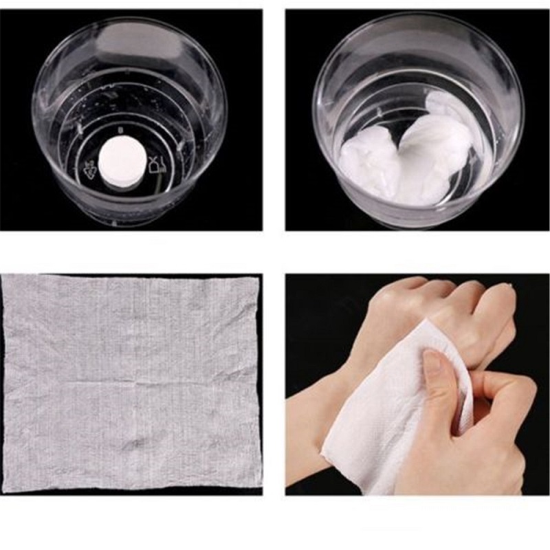 50 pcs Portable Travel Cotton Compressed Towel Mini Face Care Magic Towel