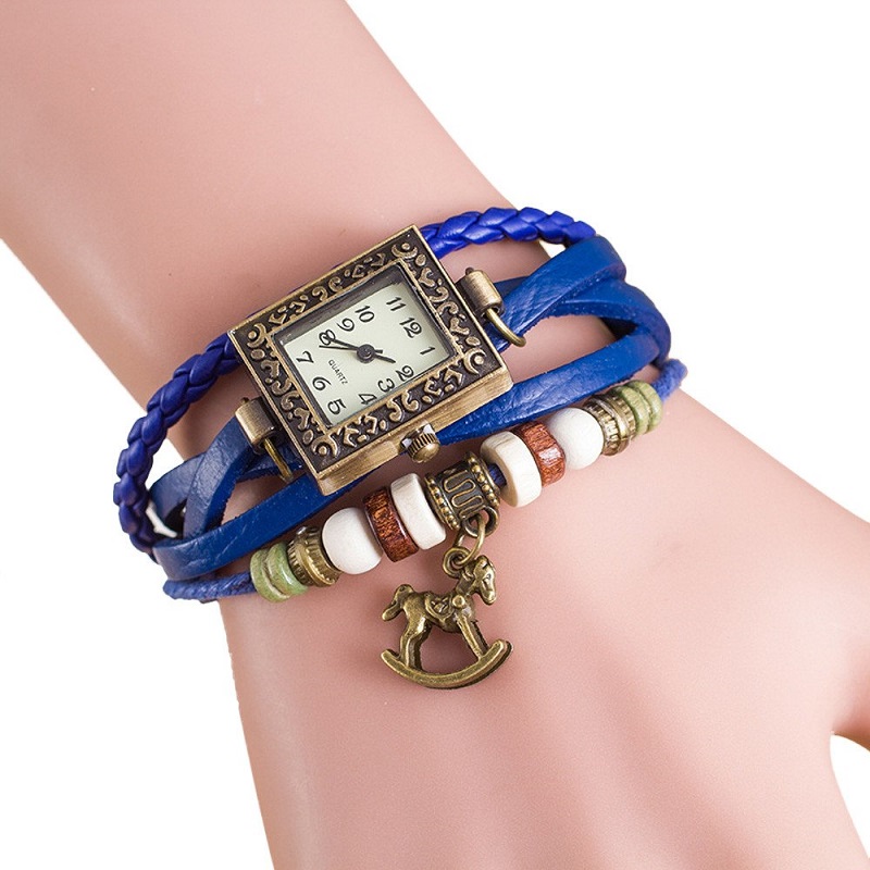 Relogio Feminino New PU Leather Strap Bracelet Clock