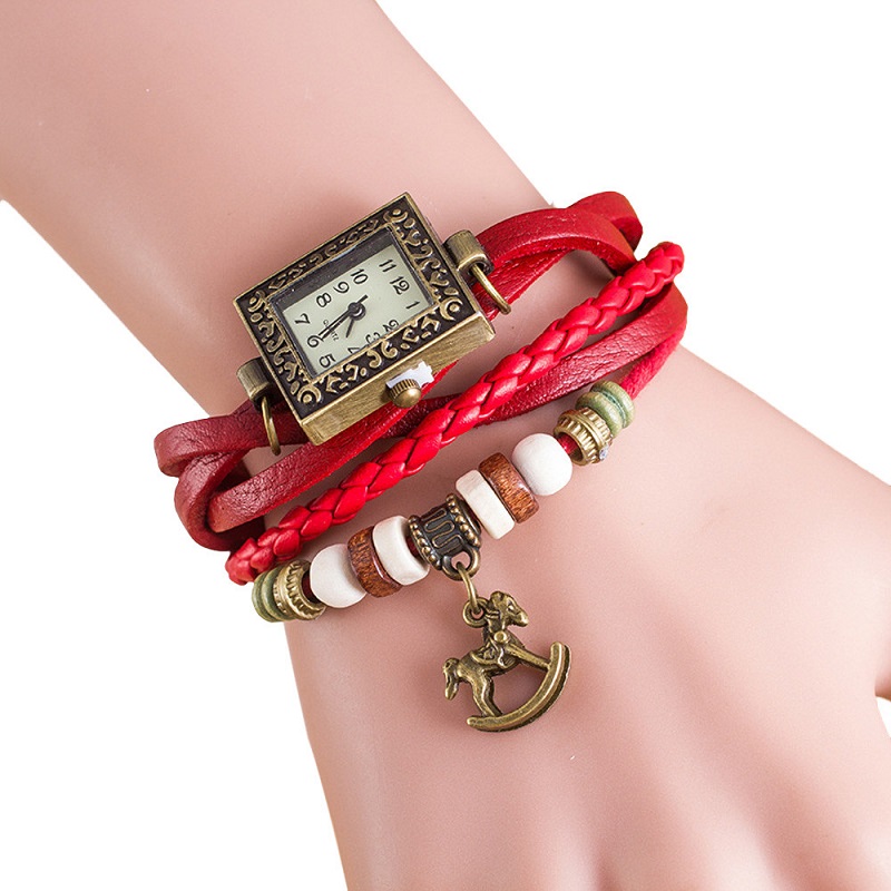 Relogio Feminino New PU Leather Strap Bracelet Clock
