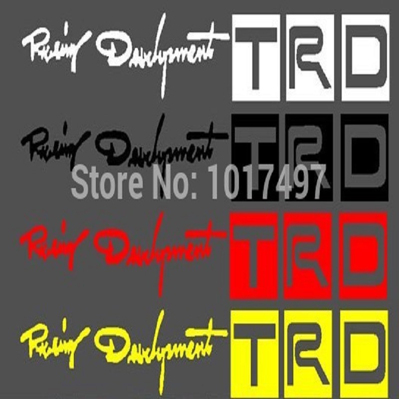 4pcs/set Car-styling TRD Logo Door Handle Stickers