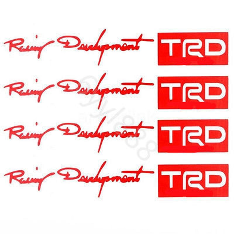 4pcs/set Car-styling TRD Logo Door Handle Stickers