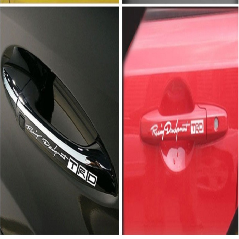 4pcs/set Car-styling TRD Logo Door Handle Stickers