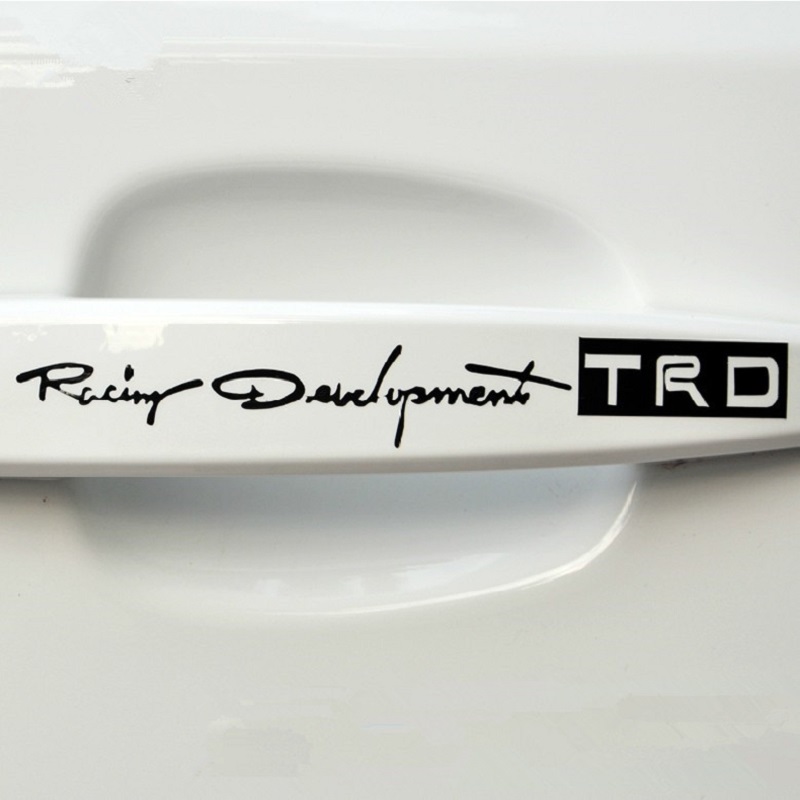 4pcs/set Car-styling TRD Logo Door Handle Stickers