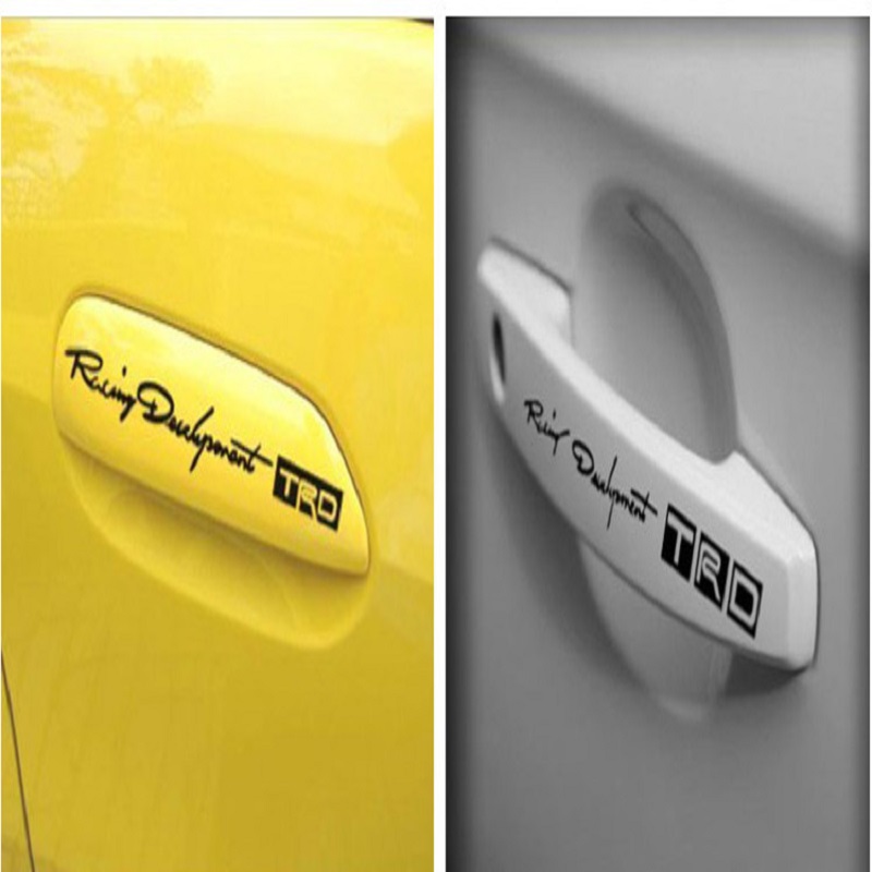 4pcs/set Car-styling TRD Logo Door Handle Stickers