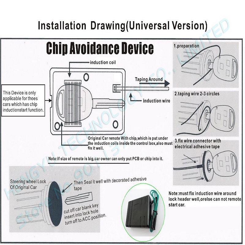 Push Start Button Key less With RFID Security System Engine Start Push Button System Security RFID Lock