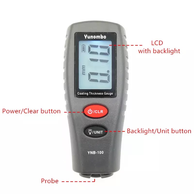 Digital Car Paint Thickness Meter Gauge