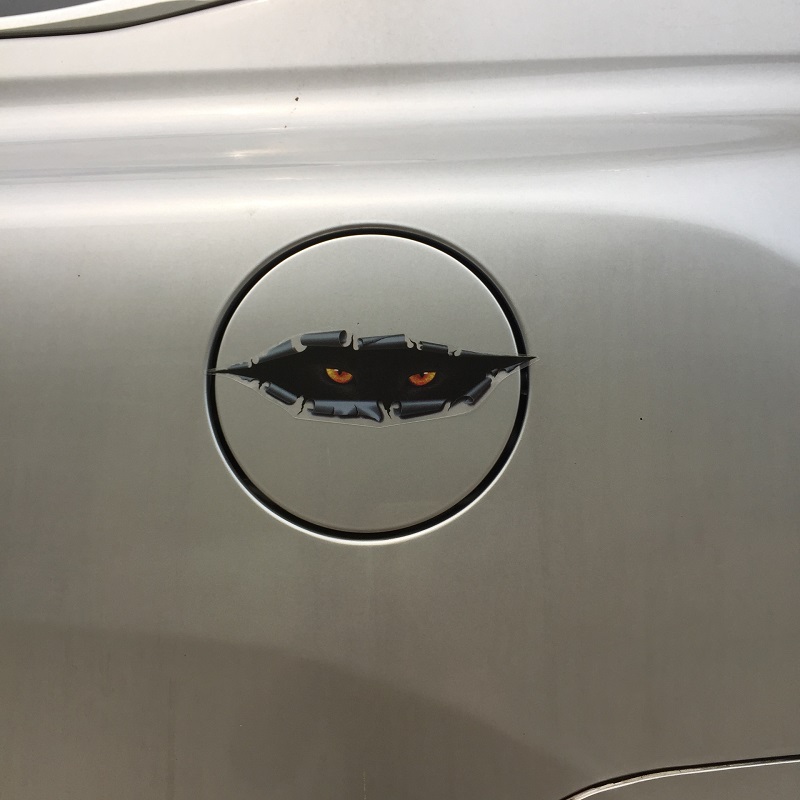 3D Cat Eyes Peeking Car Sticker 2 pc