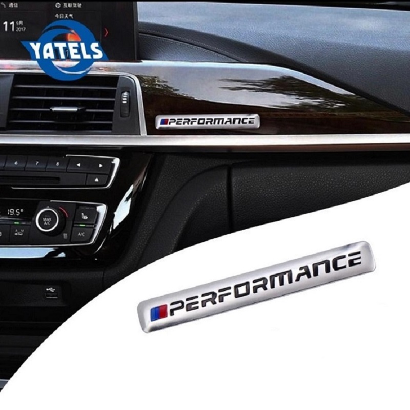 NEW Car Sticker Perfo-rmance Motor sport Metal Logo Aluminum Emblem Grill Badge for B-M-W  Silver