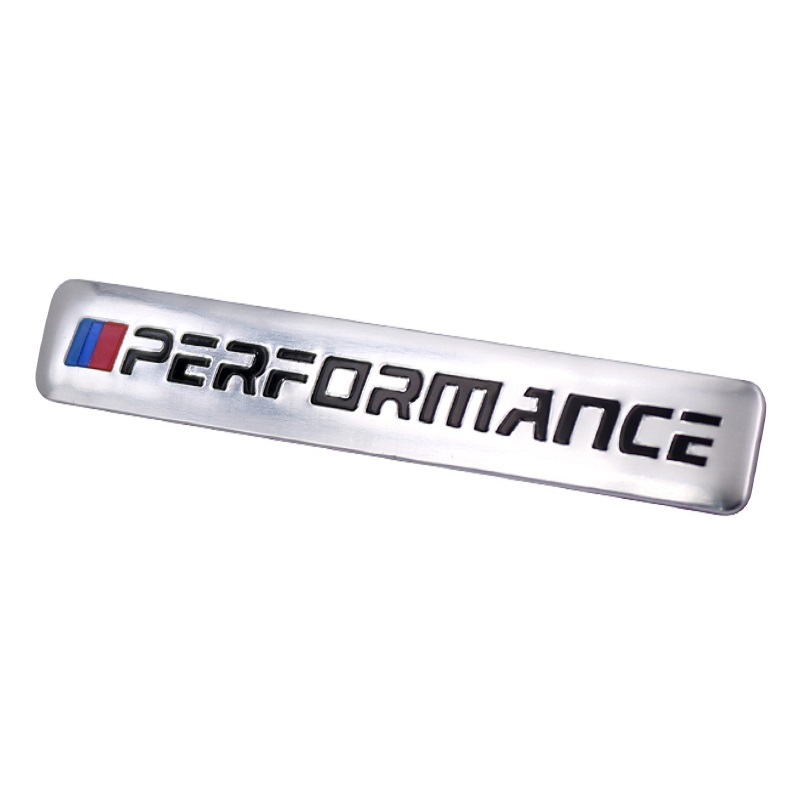 NEW Car Sticker Perfo-rmance Motor sport Metal Logo Aluminum Emblem Grill Badge for B-M-W  Silver