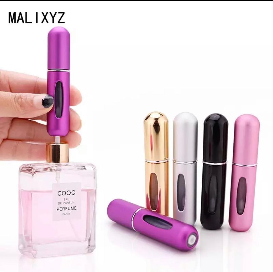 2 pcs 5ml Refillable Mini Perfume Spray Bottle Aluminum