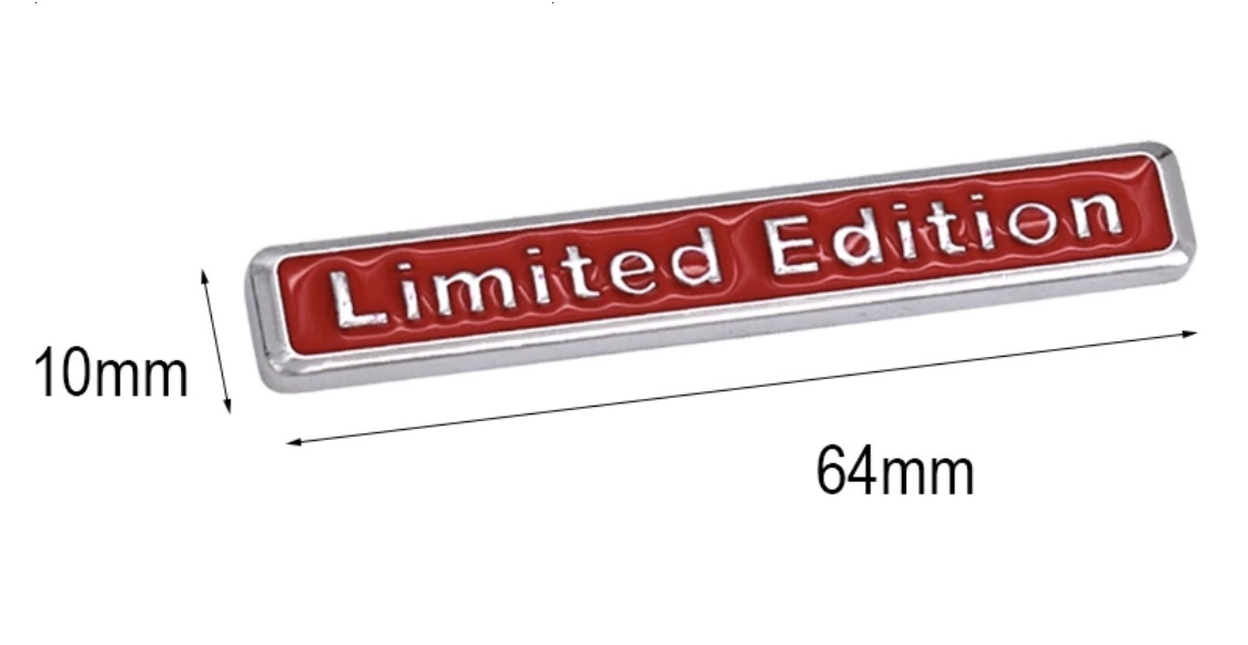 3D Metal Fashion Limited Edition Auto Car Chrome Sticker