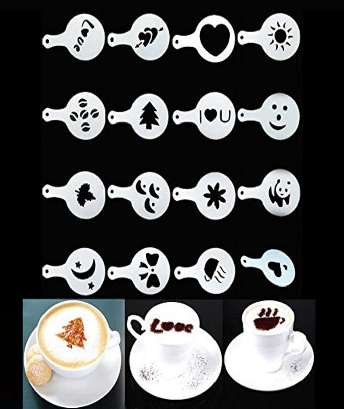 16 Pcs - Creative Nice Coffee Barista Stencils Template