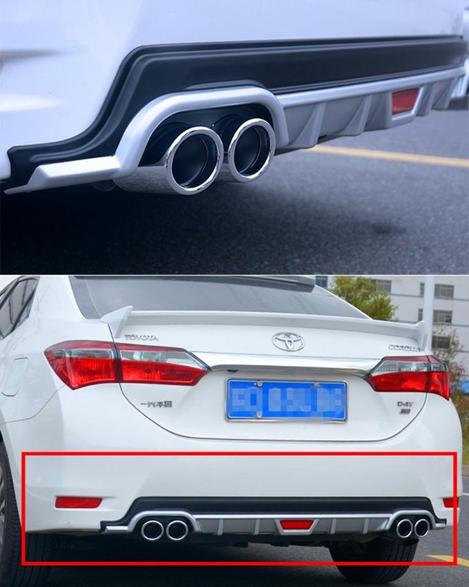4Tips Dual Exhaust Black Bumper Diffuser In Pakistan CHOOZ.PK