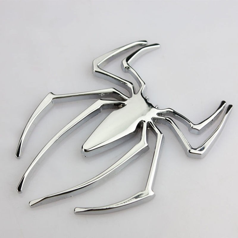 3D Spider Chrome Sticker Badge Logo Emblem