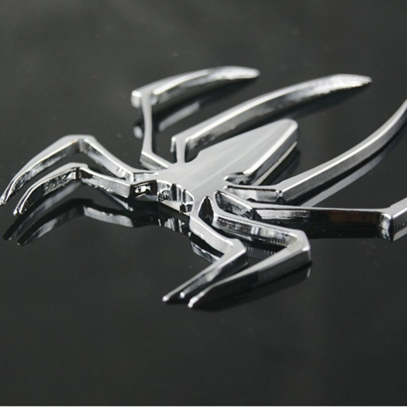 3D Spider Chrome Sticker Badge Logo Emblem