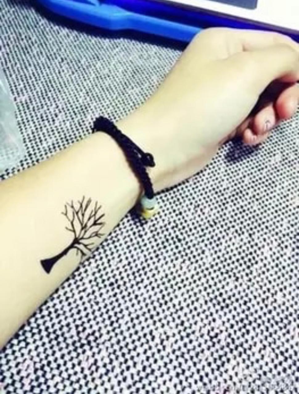 Pack of 2 Body Art Winter Tree Water Transfer Temporary Fast Flash Tattoo Water Proof Tattoo Body Tattoo