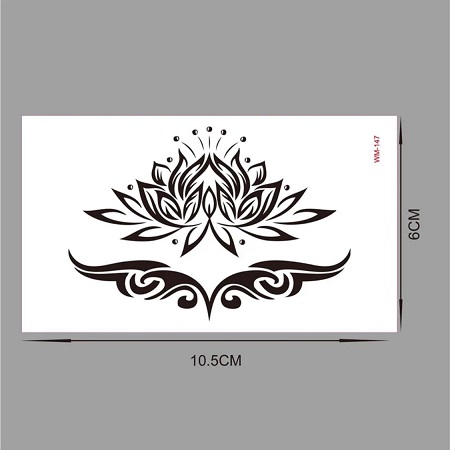 Black Lotus Arm Tattoo Fashion Waterproof Temporary Tattoo Sticker Men Women Water Proof Tattoo Body Tattoo