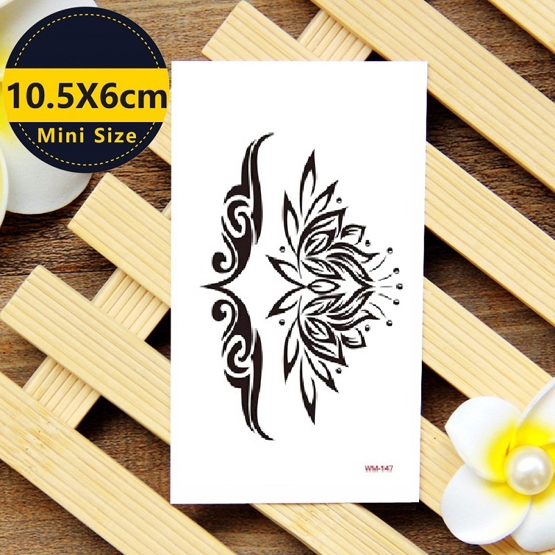 Black Lotus Arm Tattoo Fashion Waterproof Temporary Tattoo Sticker Men Women Water Proof Tattoo Body Tattoo