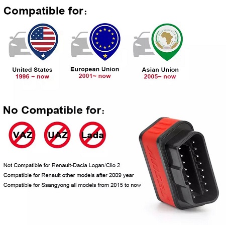 Ancel iCar2 ELM 327 V 1.5 Bluetooth Car Error Code Reader OBD 2 Scanner Auto Diagnostic Tool for Android/PC