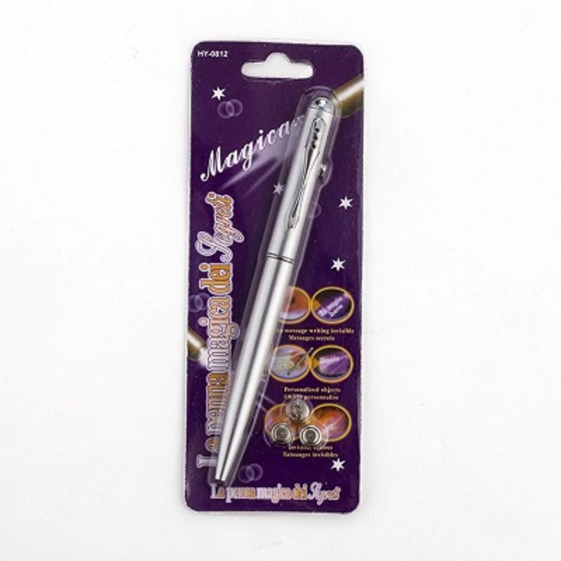 Cute Magic Invisible Ink Ballpoint Pen with LED UV Light Pen For Kids