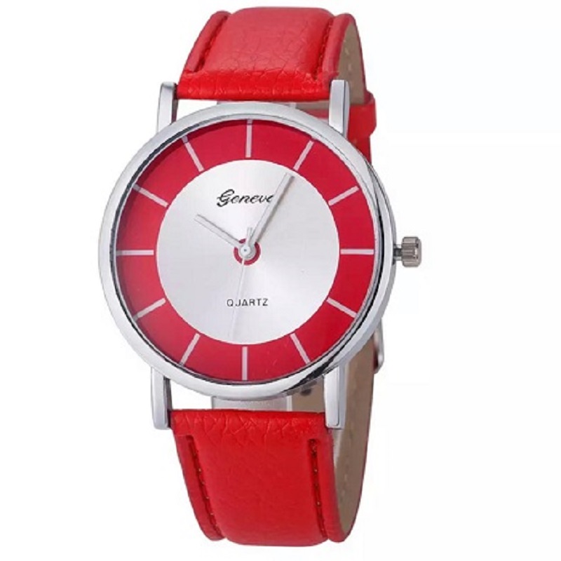Relogio Feminino Women Faux Leather Analog Quartz Wrist Watch