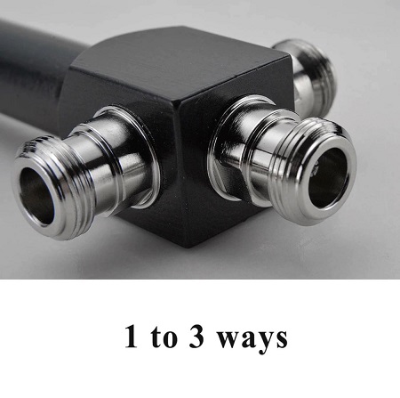 1 to 3 ways Cavity Splitter 800-2500mhz N Female Power Divider for 2G 3G 4G LTE Cell Phone Signal Booster Repeater Antenna