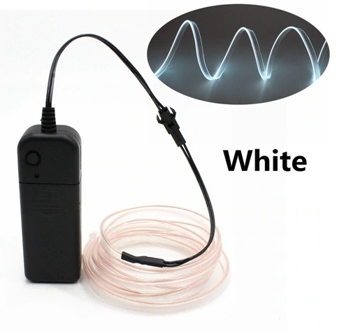 15ft EL Wire Sewing Edge Flexible Neon Lamp Rope Tube Cable LED Strip Glow String Light For Car Decoration