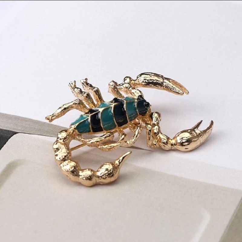 Tocona Trendy Chic Scorpion Animal h Crystals Rhinestone Brooches For Men 