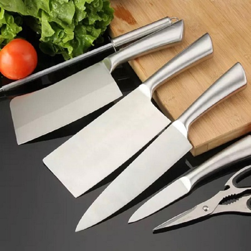 7 Pieces Knife Tool Sets Kitchen Stainless Steel Rotating Seat Chef Knives Scissors