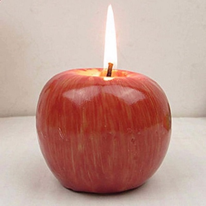  Pack of 2 Apple Candle Table Craft Decoration Romantic Decor