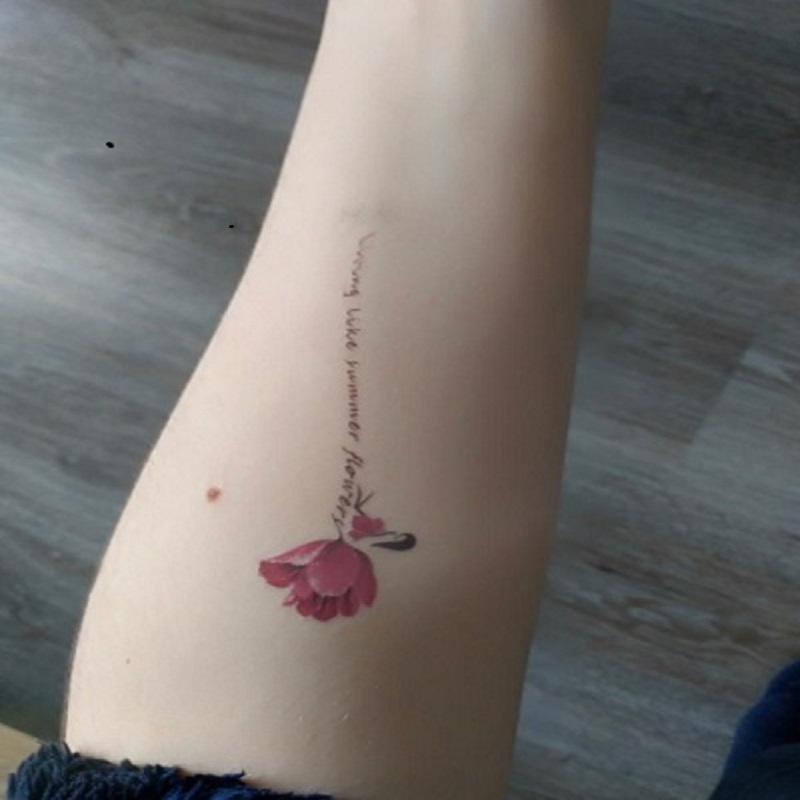 Flower Temporary Tattoo Sticker Waterproof