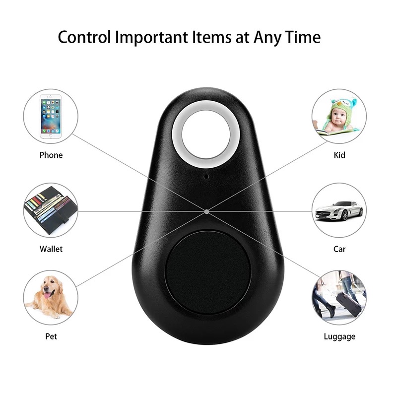 Smart Tag Bluetooth Finder Bag Wallet pet Key Finder Black