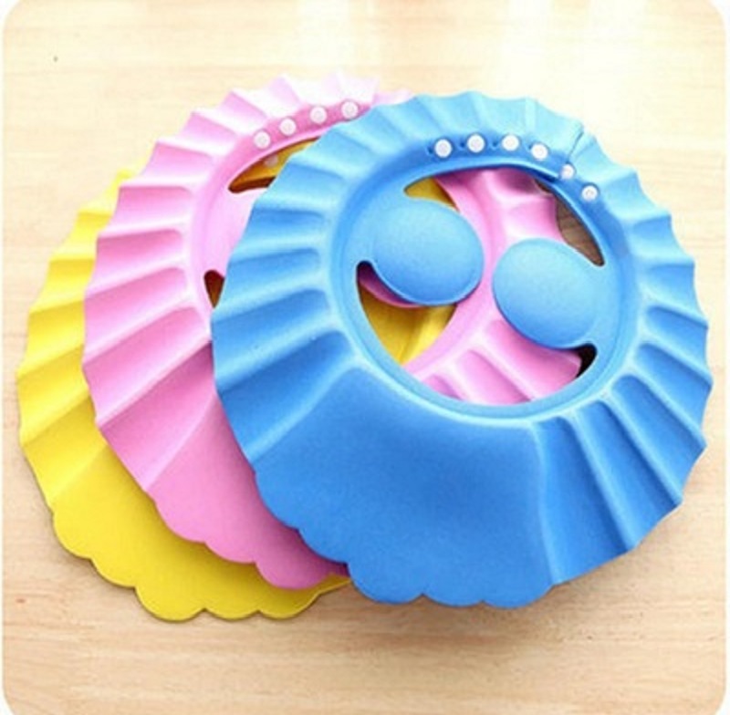 Pack of 2 Safe Foam Shampoo Cap For Children Bathing Shower Cap