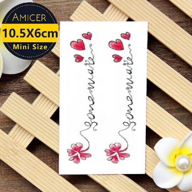  Tree Style Red Heart Blossom Flower Water Proof Temporary Tattoo Sticker Body Tattoo 