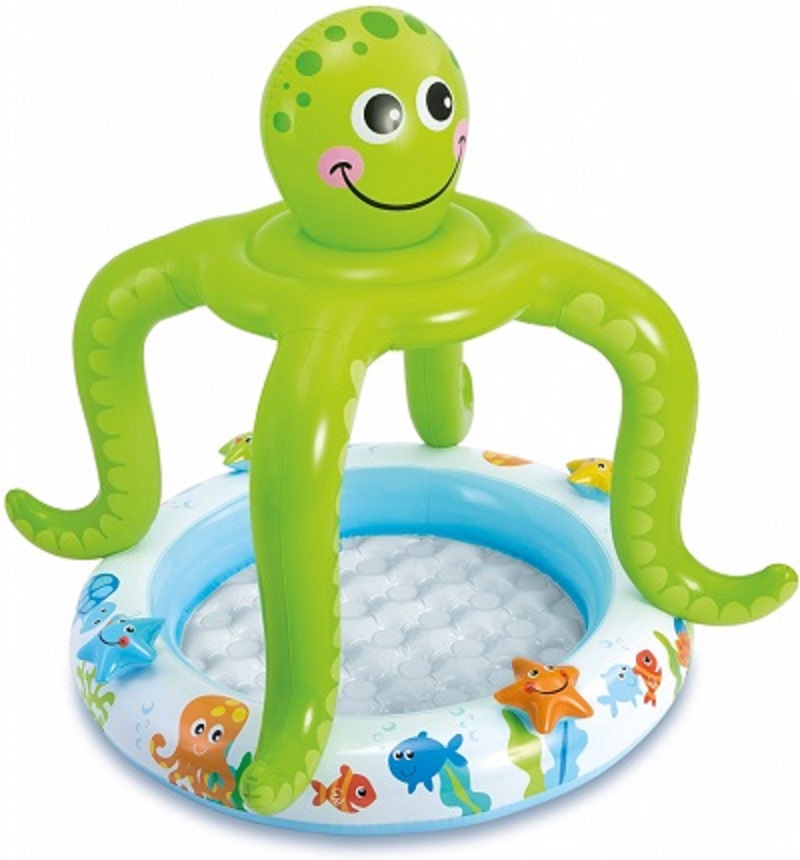 Intex Smiling Octopus Shade Baby Pool (40D x 41H Inch)