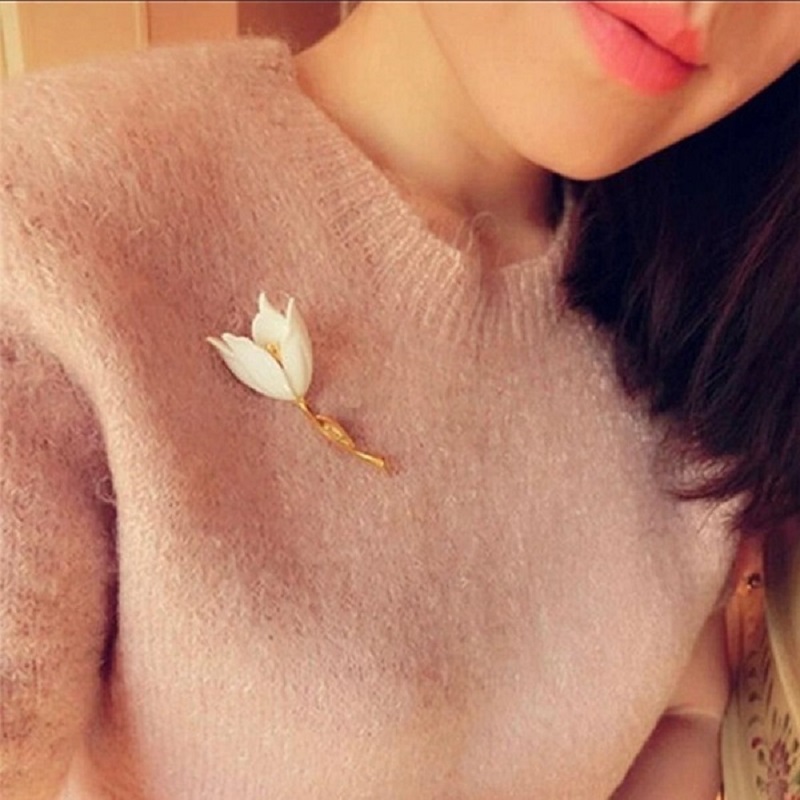 Women's Fashion Jewelry Tulip flower brooch 