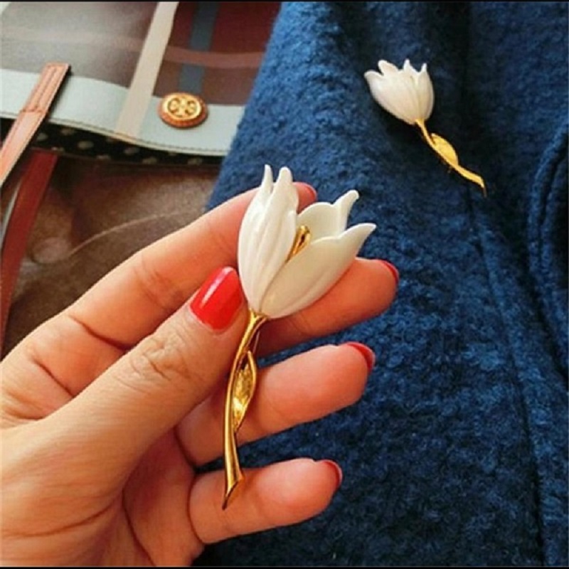 Women's Fashion Jewelry Tulip flower brooch 