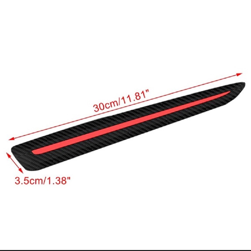 2Pcs Car Universal Front Rear Carbon Fiber Bumper Air Guard