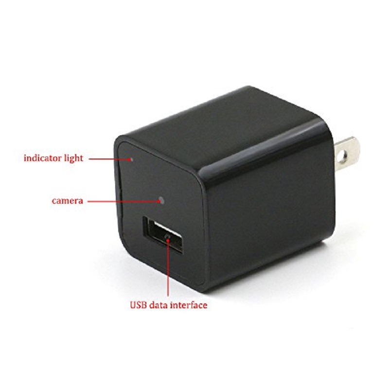 WiFi Wall Charger Camera - Black