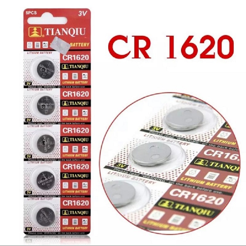 5 Pcs CR1620 3V Lithium Coin Button Battery Cell