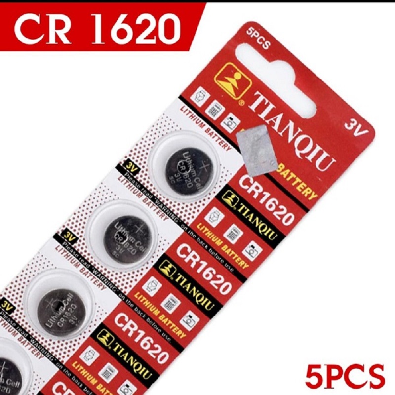 5 Pcs CR1620 3V Lithium Coin Button Battery Cell