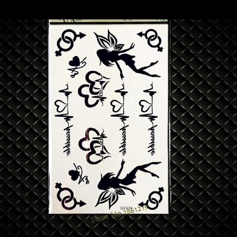 Lovely Angel Pattern Ladies Girl Frame Temporary Tattoo Water Proof Tattoo Body Tattoo