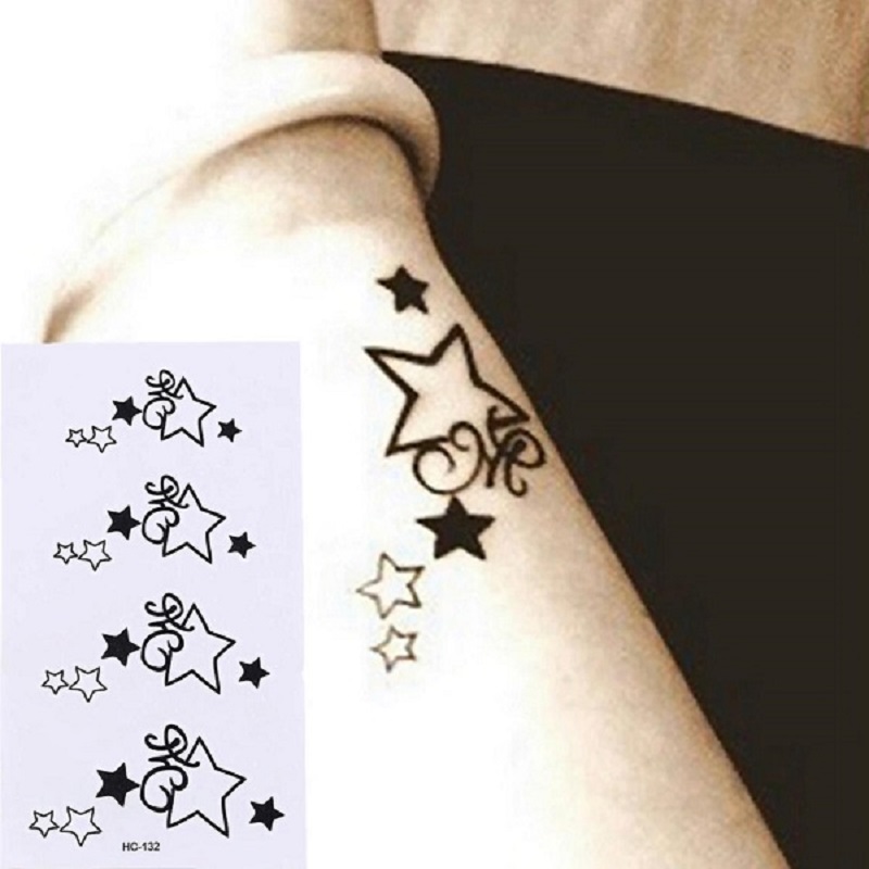 Temporary Star Chain Arm Flash Fake Tattoo Water Proof Tattoo Body Tattoo