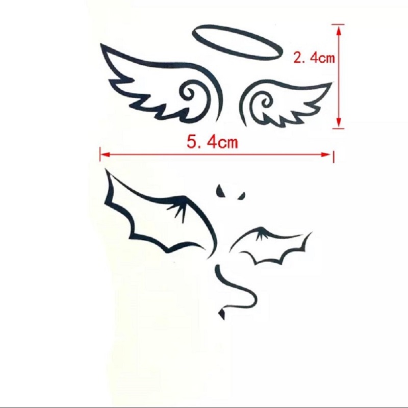 Rocoart HC1034 Shoulder Angel Wing Temporary Tattoo Sticker Water Proof Tattoo Body Tattoo