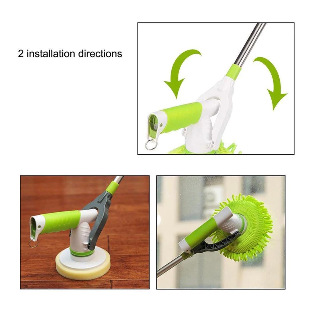 Long Lasting Charging Electric Powered Cleansing Brush Rotating With Adjustable Handle